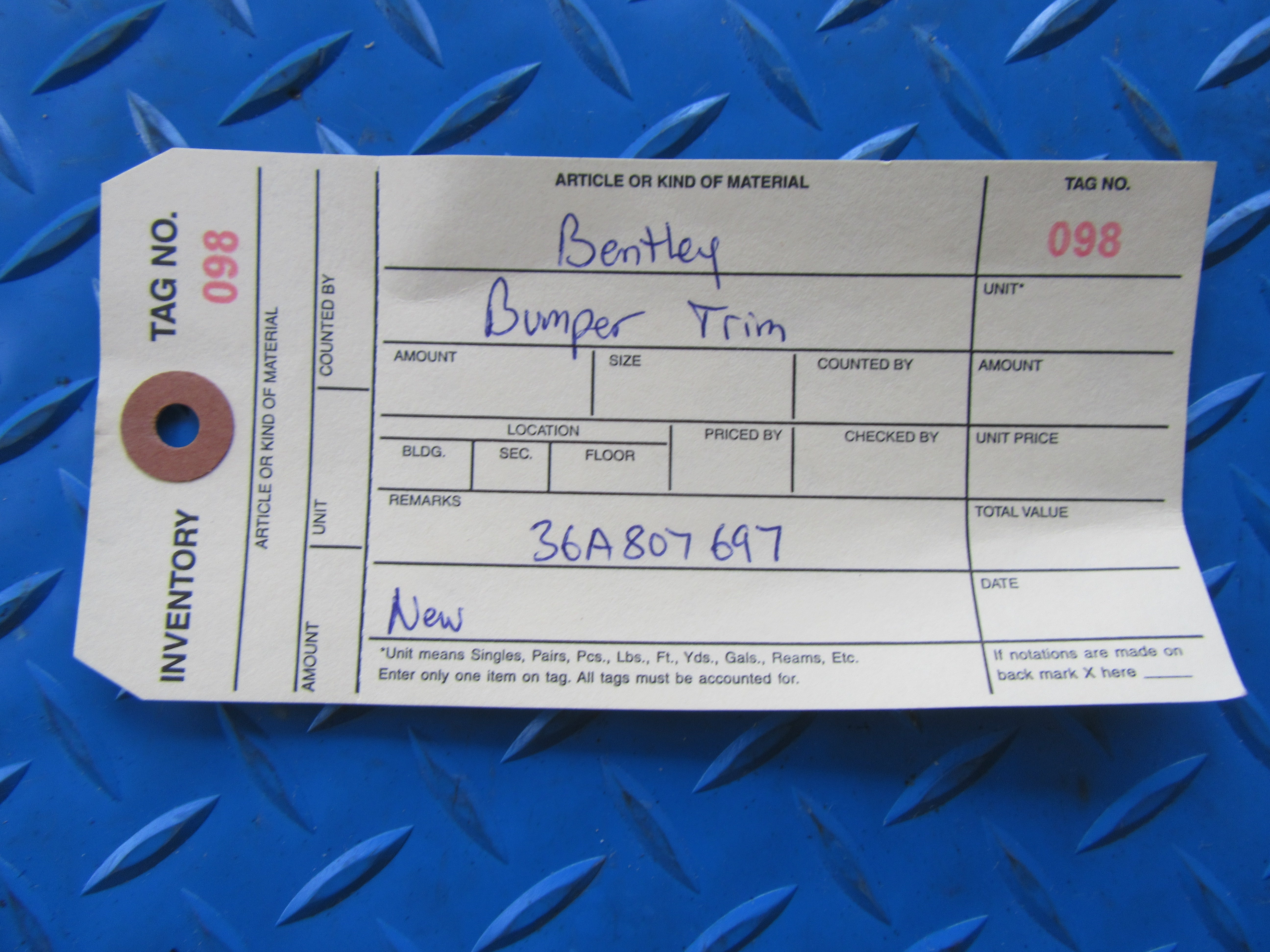 Bentley Bentayga front bumper chrome trim NEW #0098