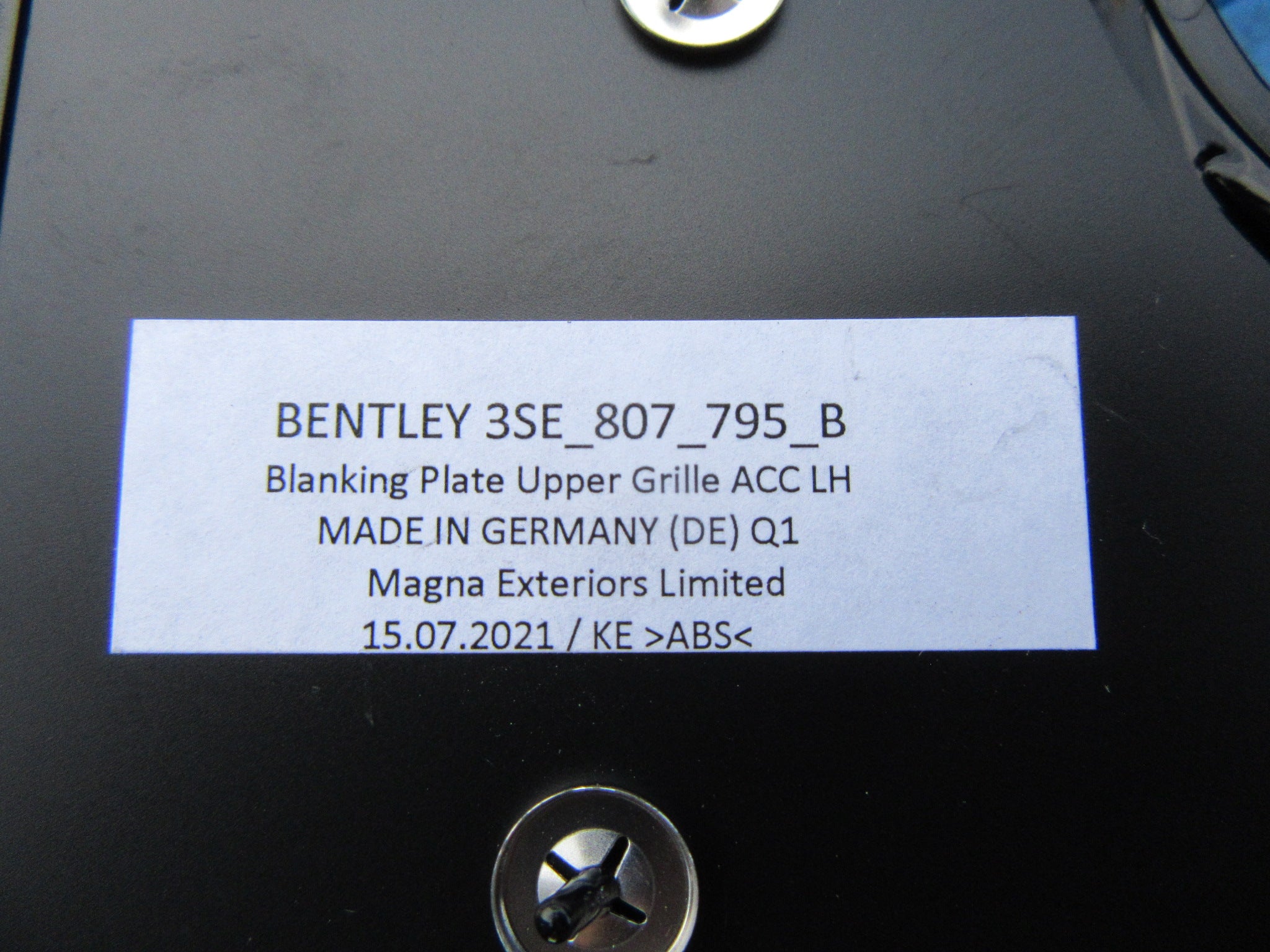 Bentley Continental Flying Spur left bumper grille Black #4008