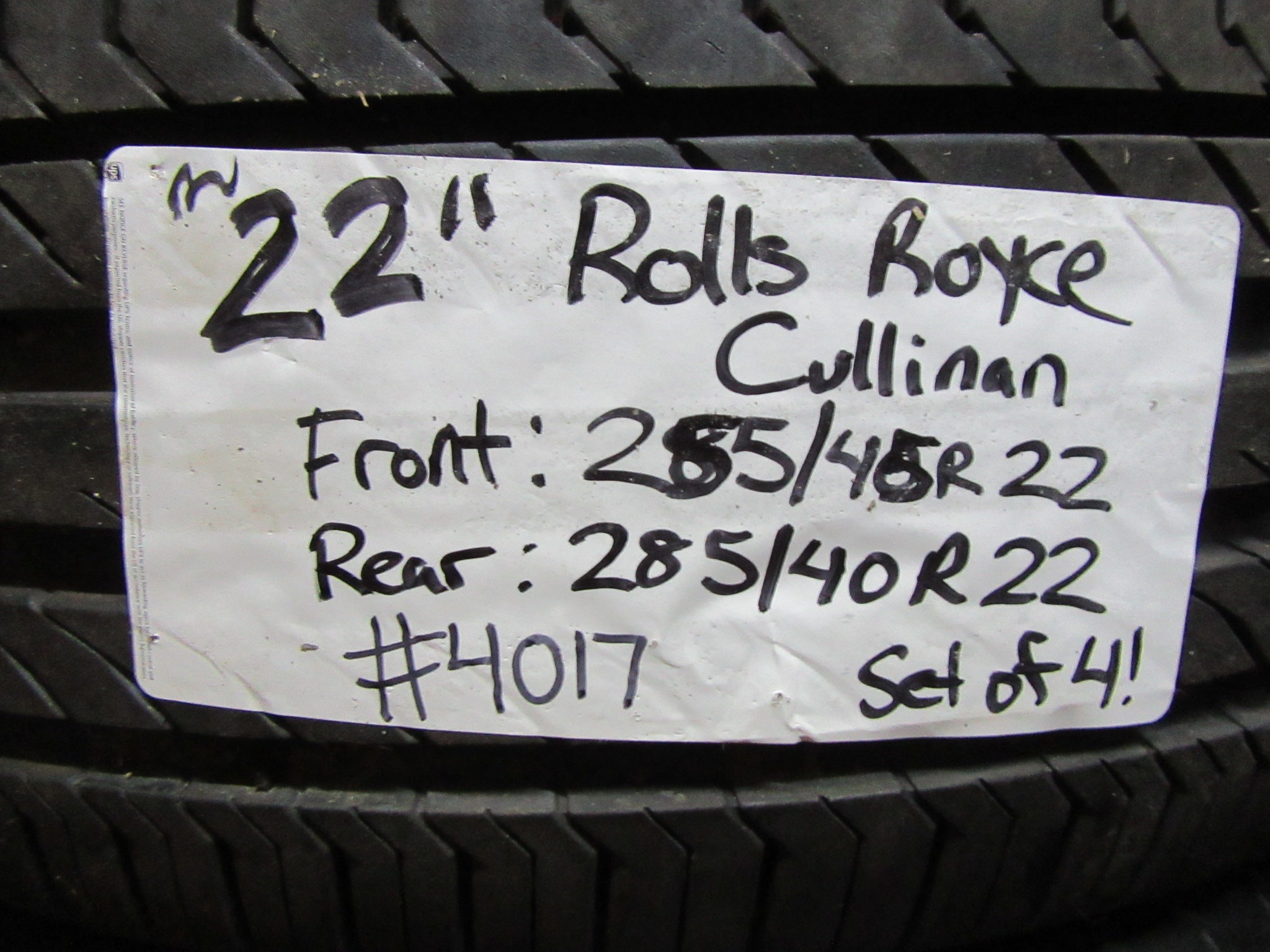 22" Rolls Royce Cullinan wheels rims tires set of 4 #4017