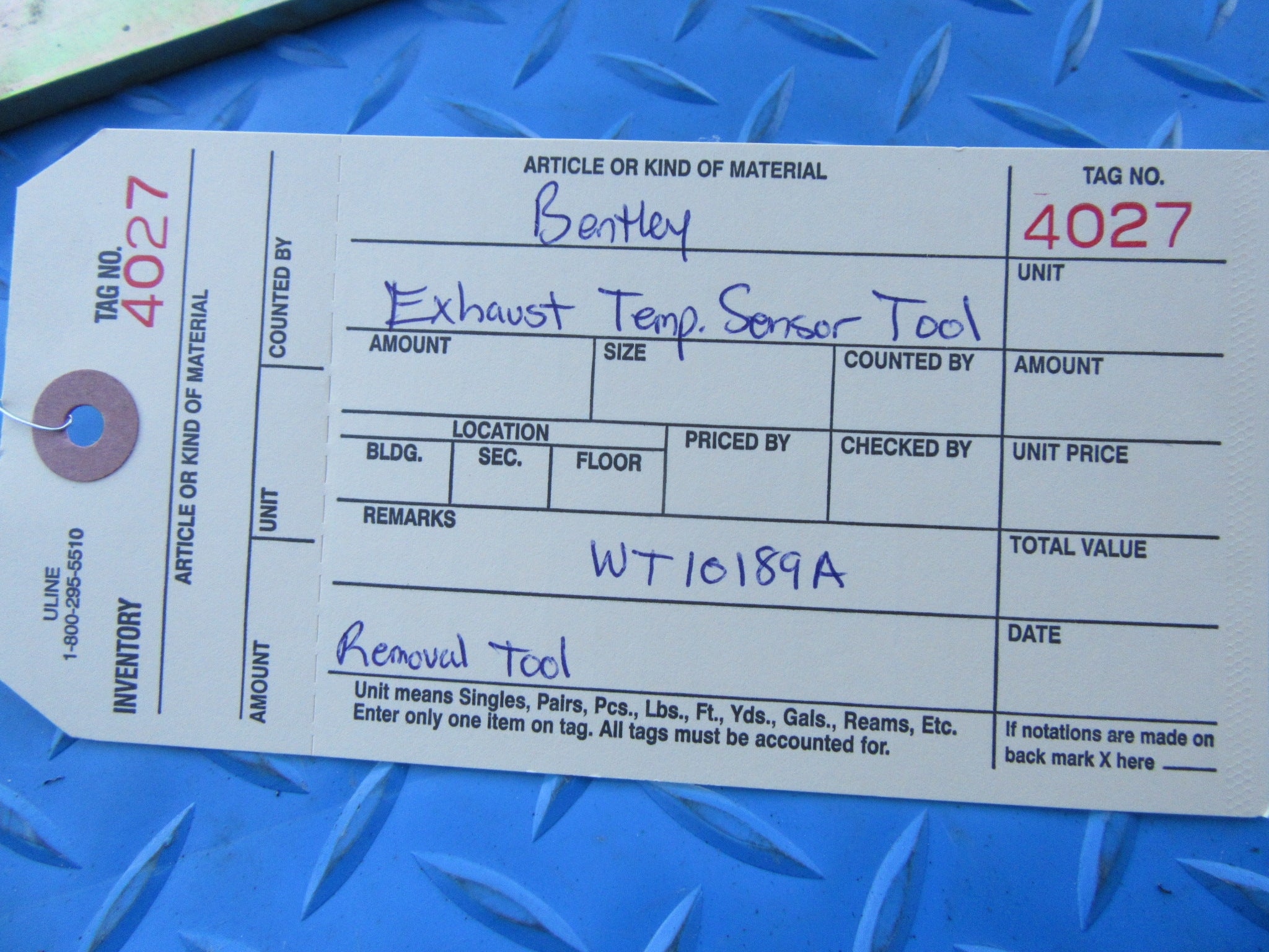 Bentley Continental Exhaust temperature sensor removal tool #4027