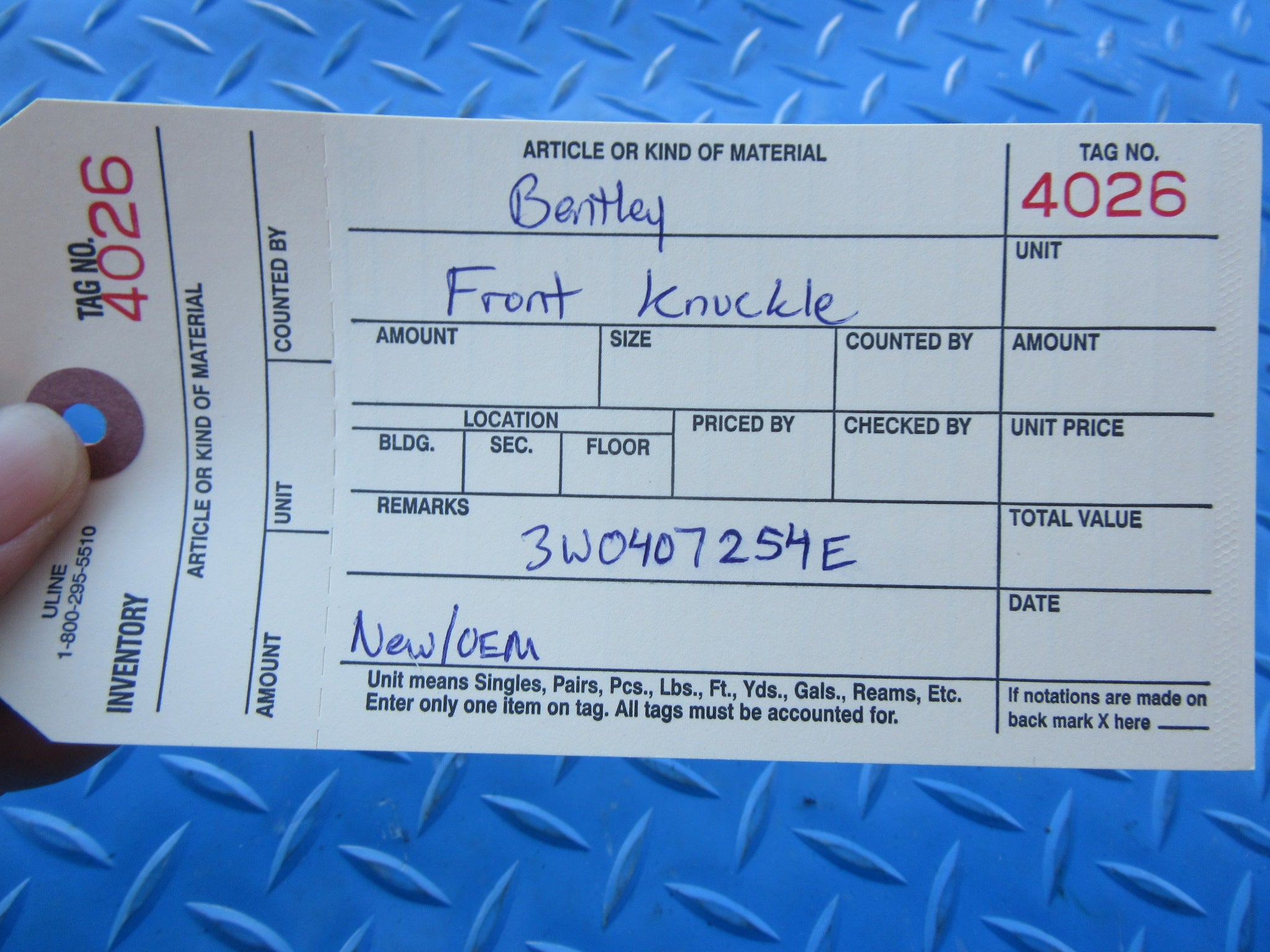 Bentley Continental Supersports right front bare spindle knuckle NEW OEM #4026