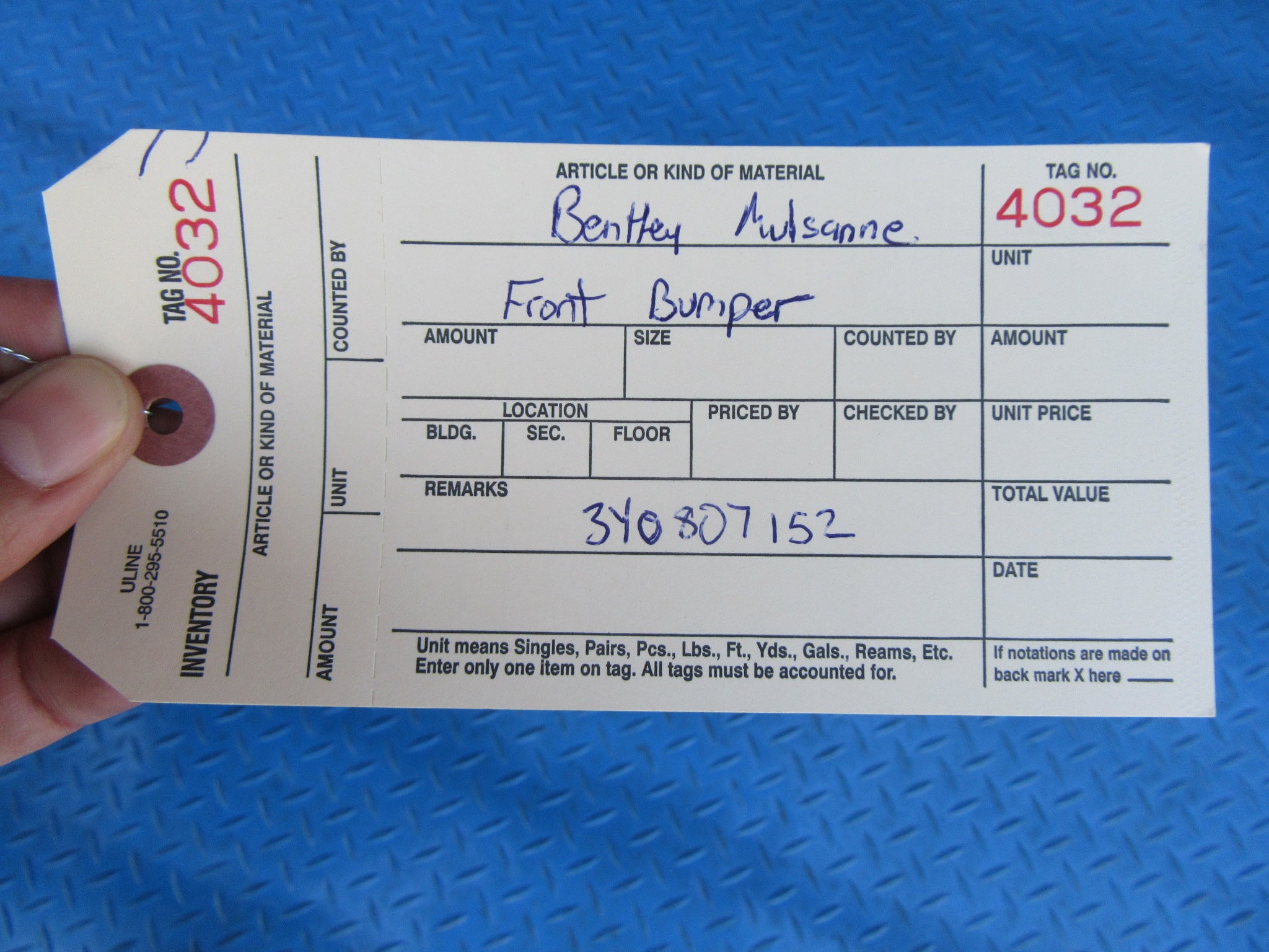 Bentley Mulsanne front bumper cover #4032