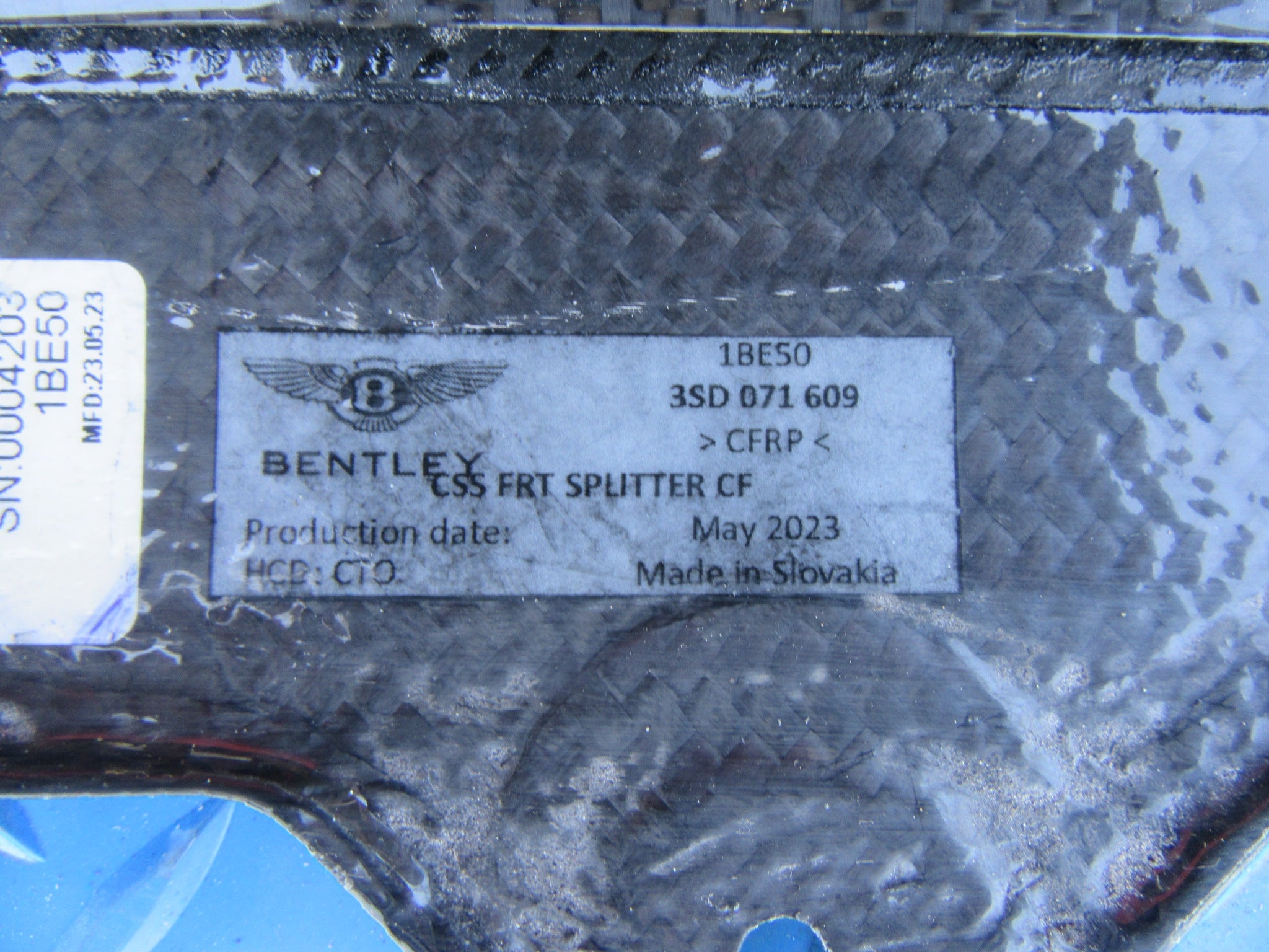 Bentley Continental GT GTC front carbon fiber lip spoiler #4045