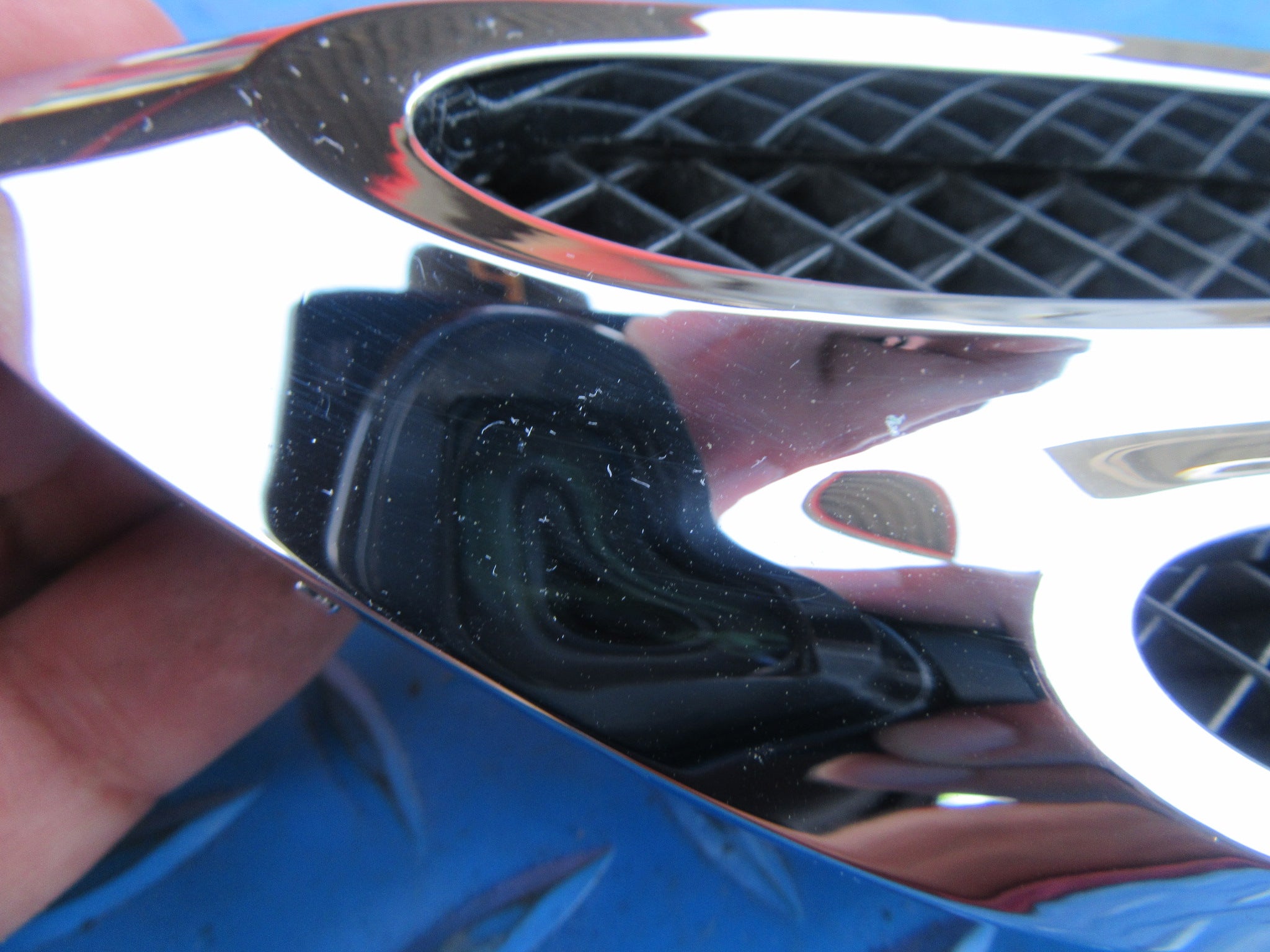 Bentley Continental GT GTC left fender chrome air vent grille #4091