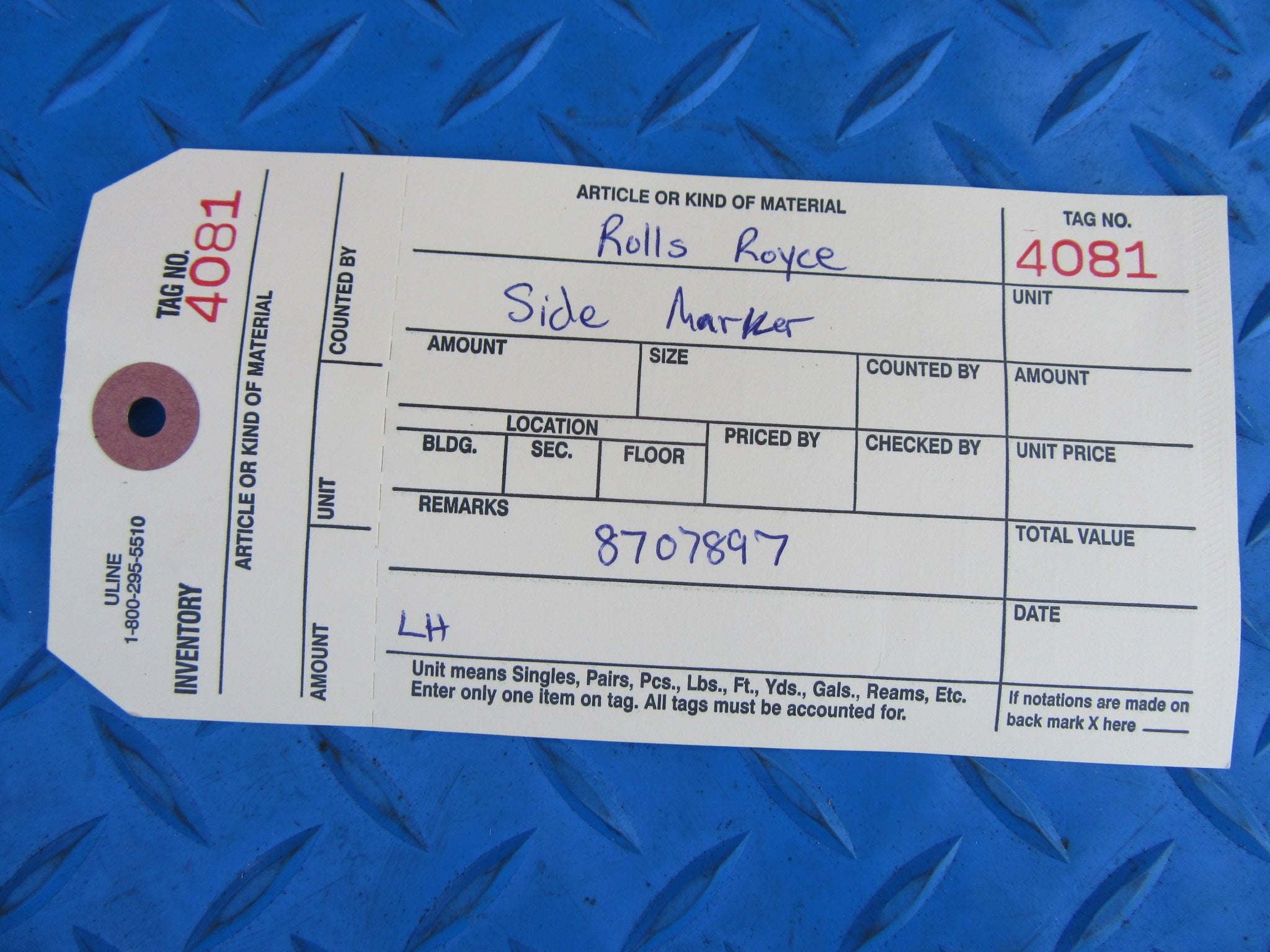 Rolls Royce Ghost Spectre front left side marker #4081