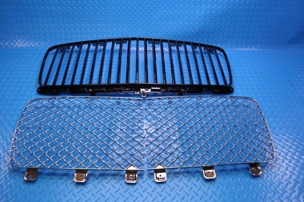 Bentley Bentayga Ewb Azure front black radiator grille + chrome inserts #12832