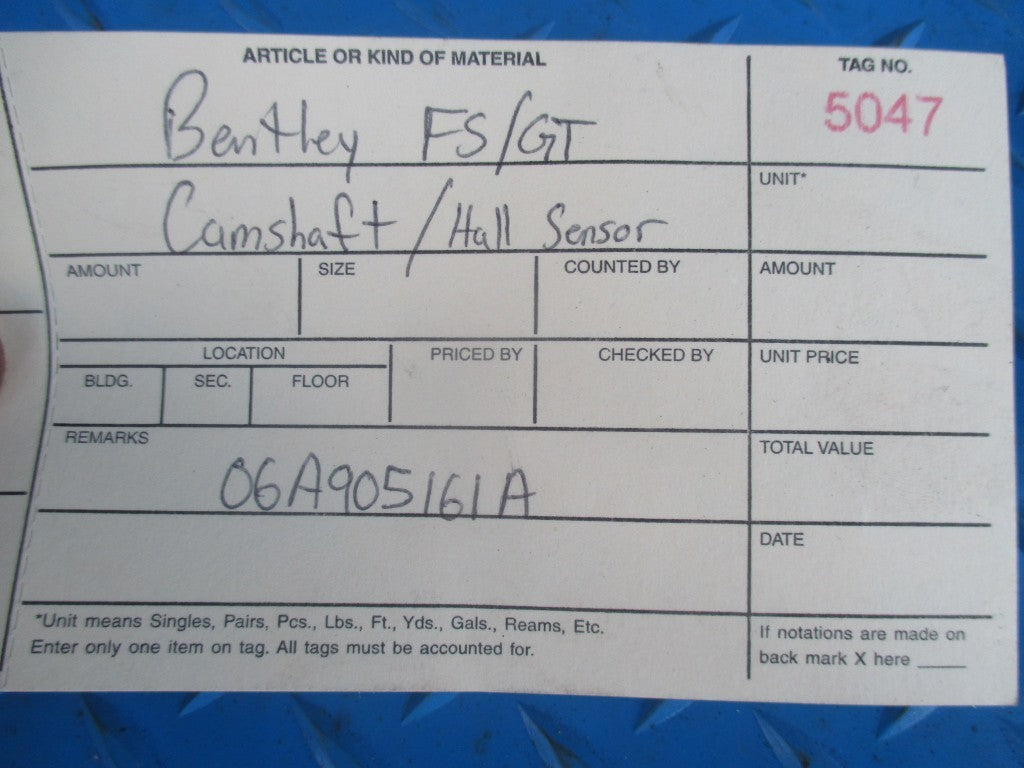 Bentley Continental Flying Spur GT camshaft hall sensor #5047
