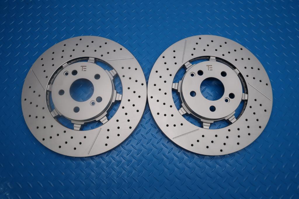 Mercedes E63 AMG S rear brake disc rotors x2 pcs TopEuro #12924