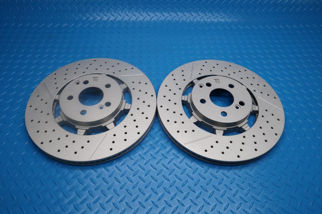 Mercedes E63 AMG S rear brake disc rotors x2 pcs TopEuro #12924