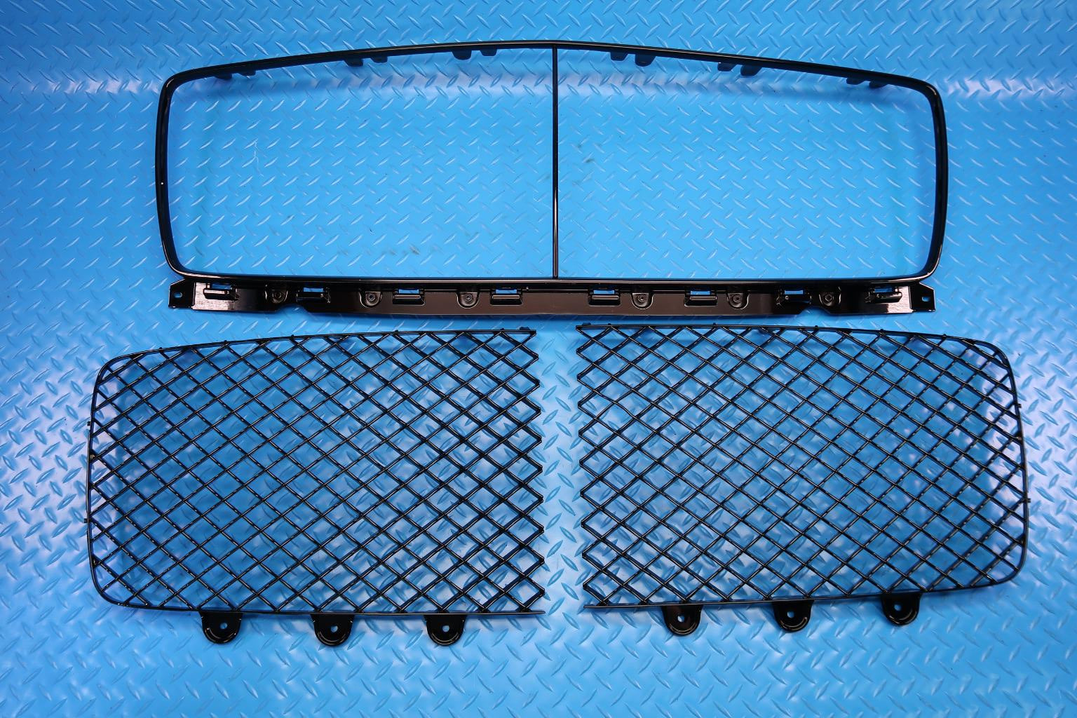 Bentley Gt Gtc front black radiator grille inserts + trim #12449