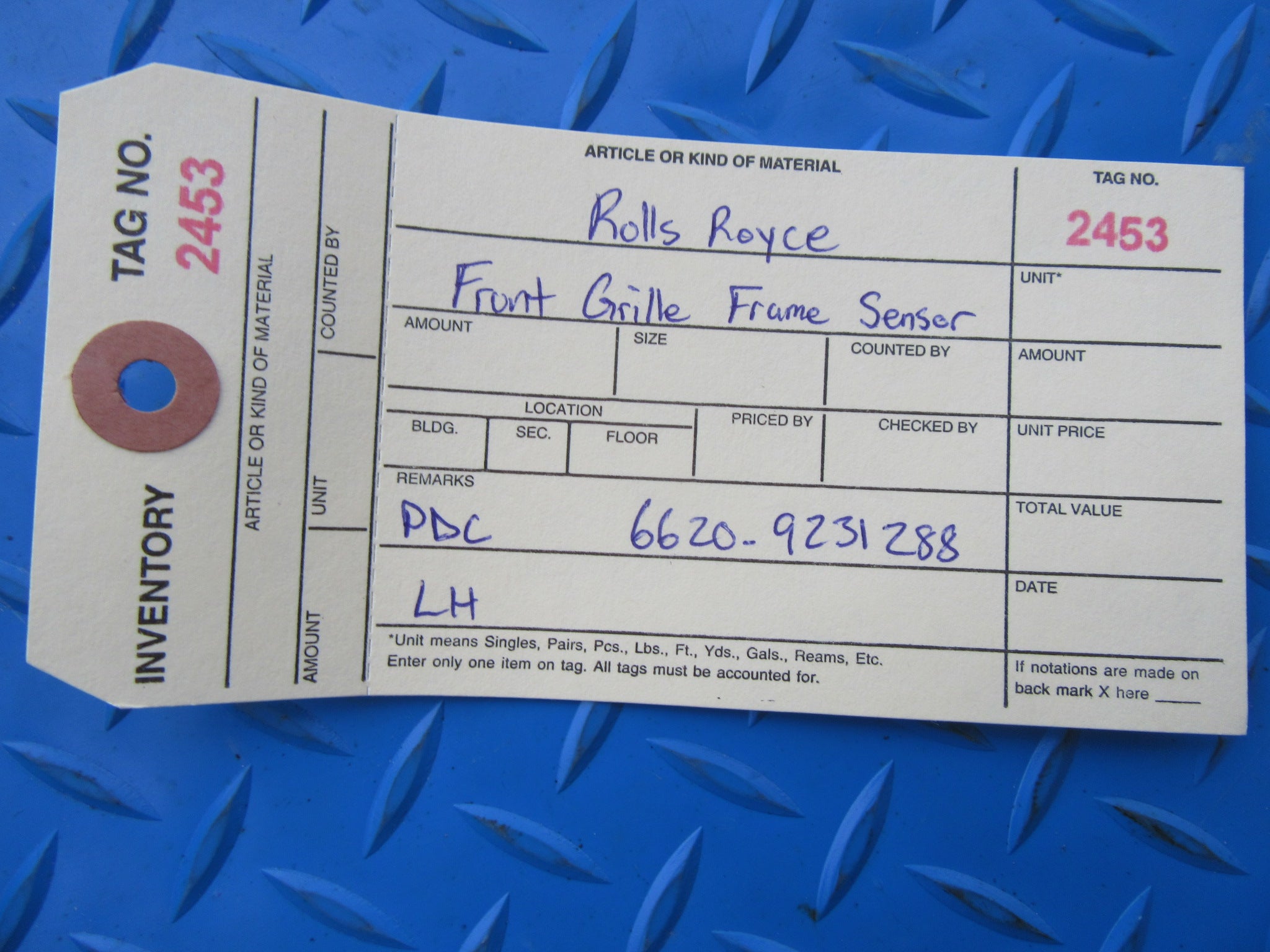 Rolls Royce Ghost front grille frame cover PDC parking sensor #2453