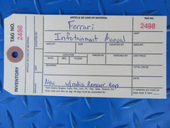 Ferrari infotainment booklet manual with radio keys #2498