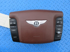 Bentley Continental Flying Spur GT GTC left driver steering wheel brown airbag #2377