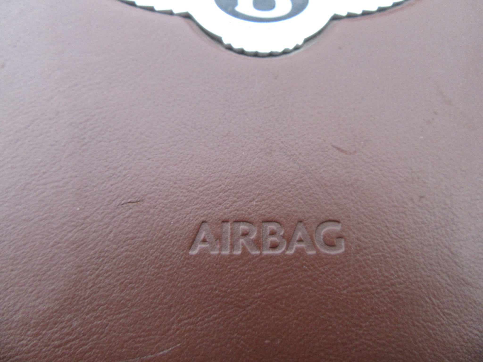 Bentley Continental Flying Spur GT GTC left driver steering wheel brown airbag #2377