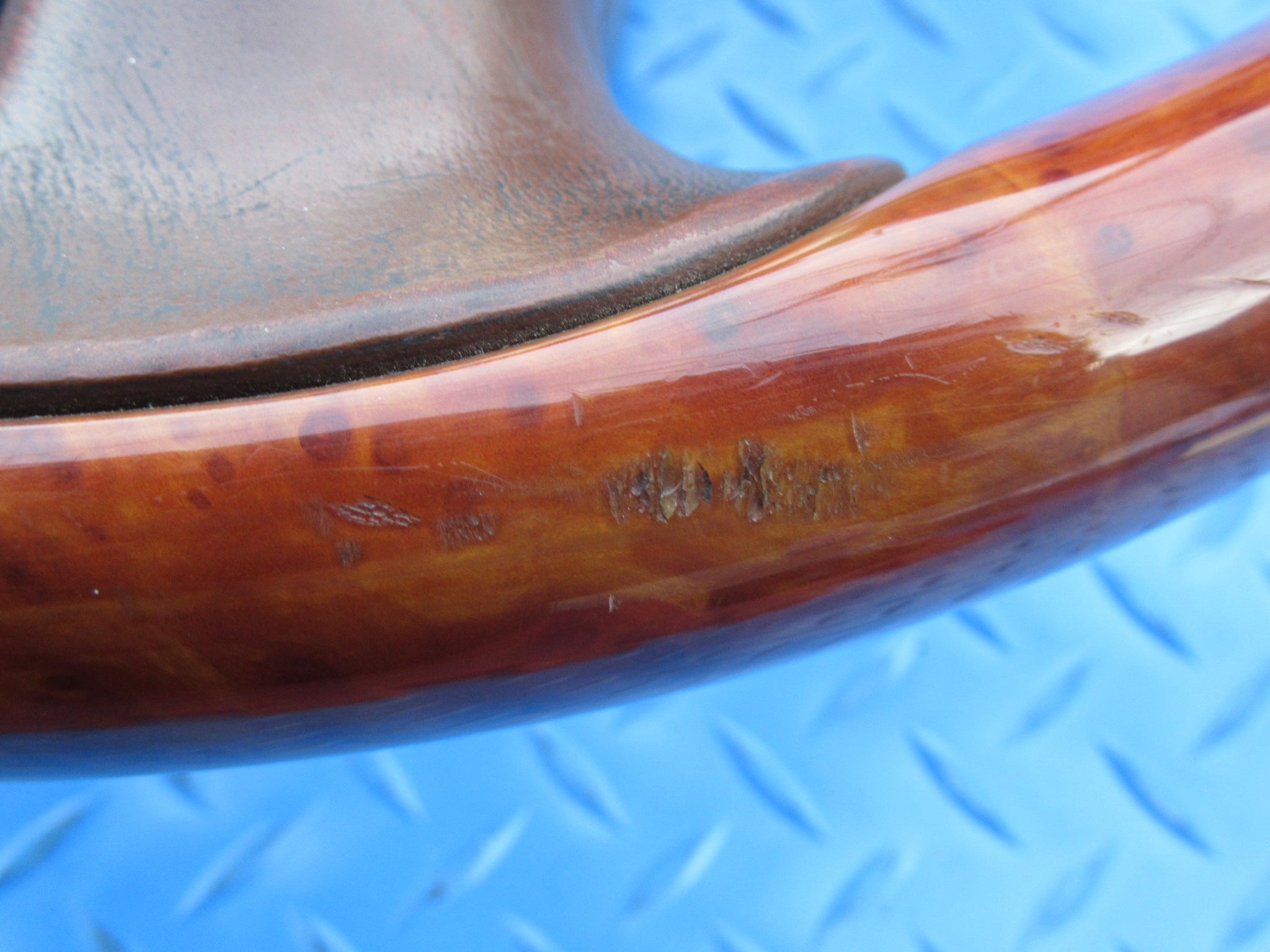 Bentley Continental Flying Spur GT GTC brown wood steering wheel #2378