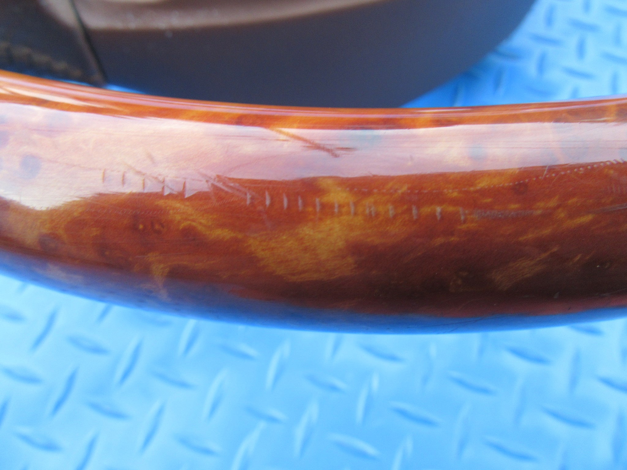 Bentley Continental Flying Spur GT GTC brown wood steering wheel #2378