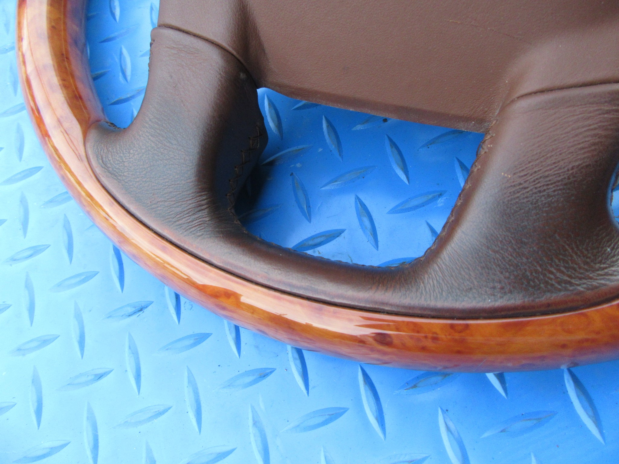 Bentley Continental Flying Spur GT GTC brown wood steering wheel #2378