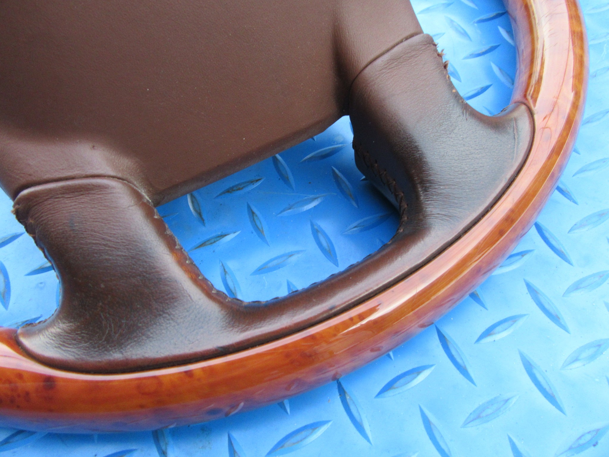 Bentley Continental Flying Spur GT GTC brown wood steering wheel #2378