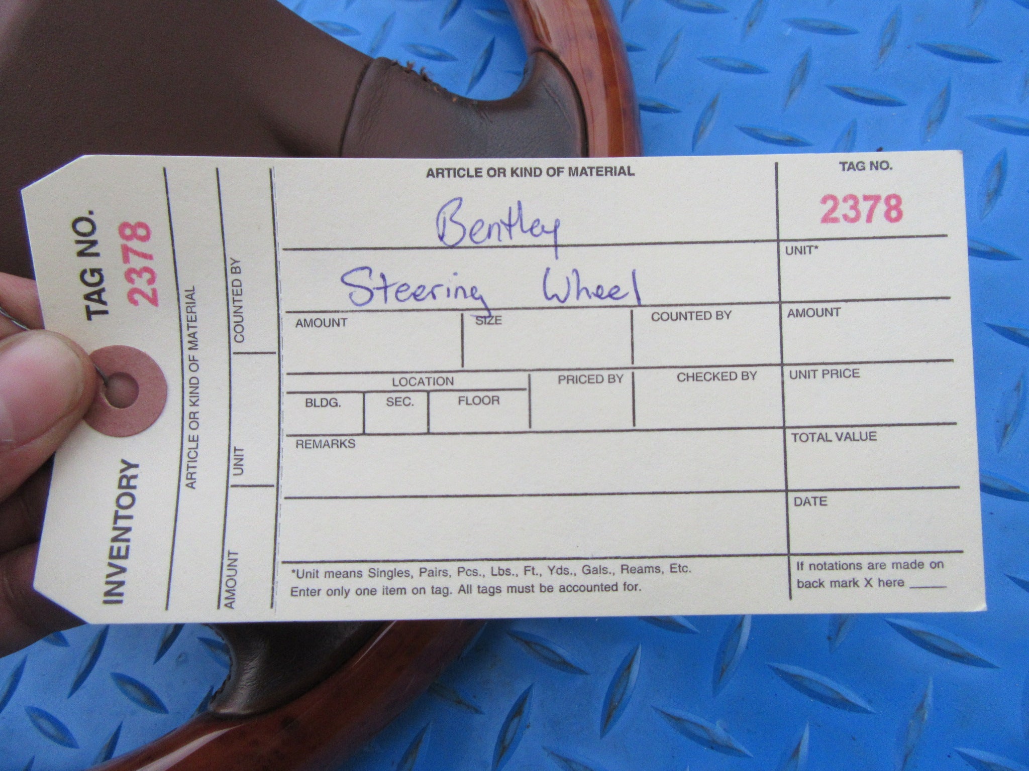 Bentley Continental Flying Spur GT GTC brown wood steering wheel #2378