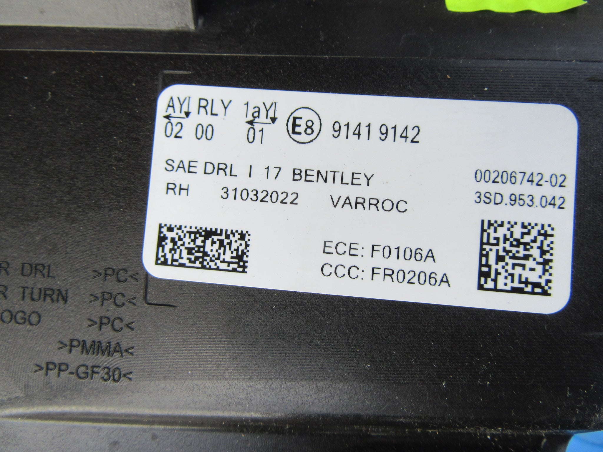 Bentley Continental GT GTC right turn signal #2350
