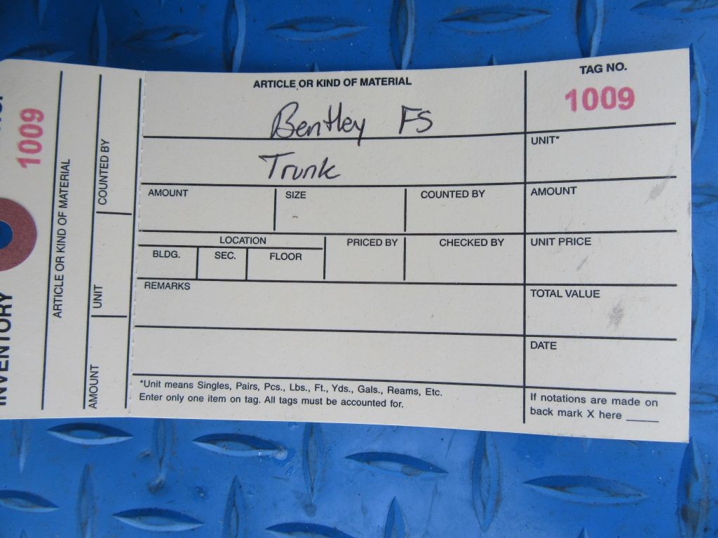 Bentley Continental Flying Spur trunk decklid #1009