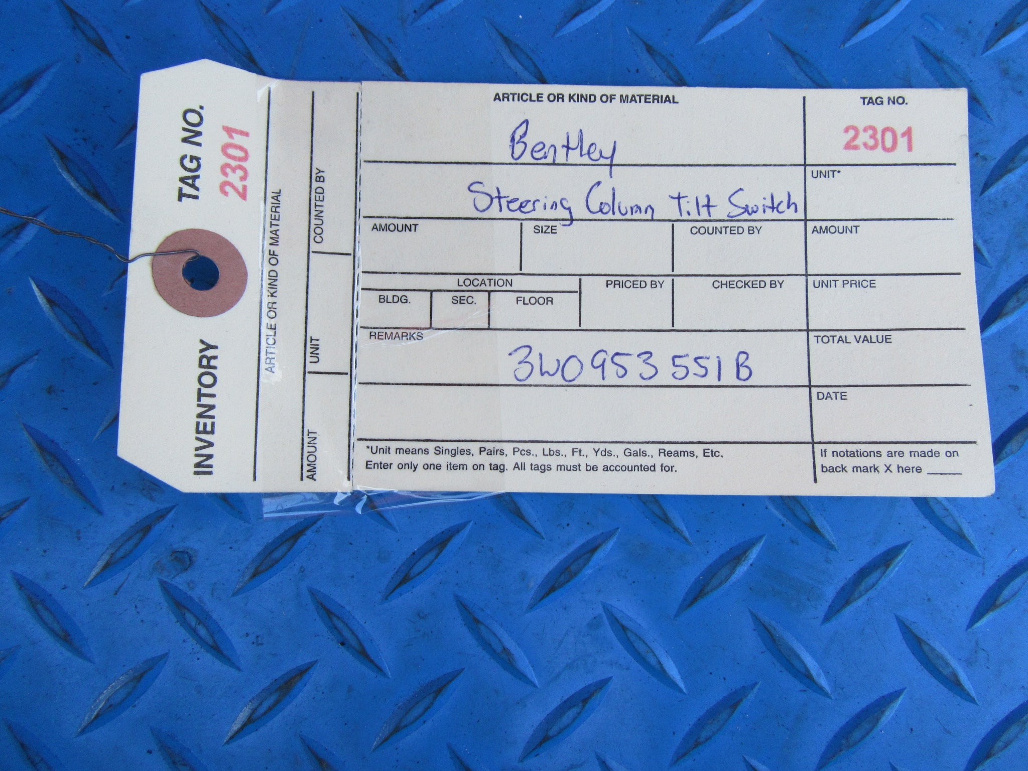 Bentley Continental GT GTC steering column tilt switch #2301