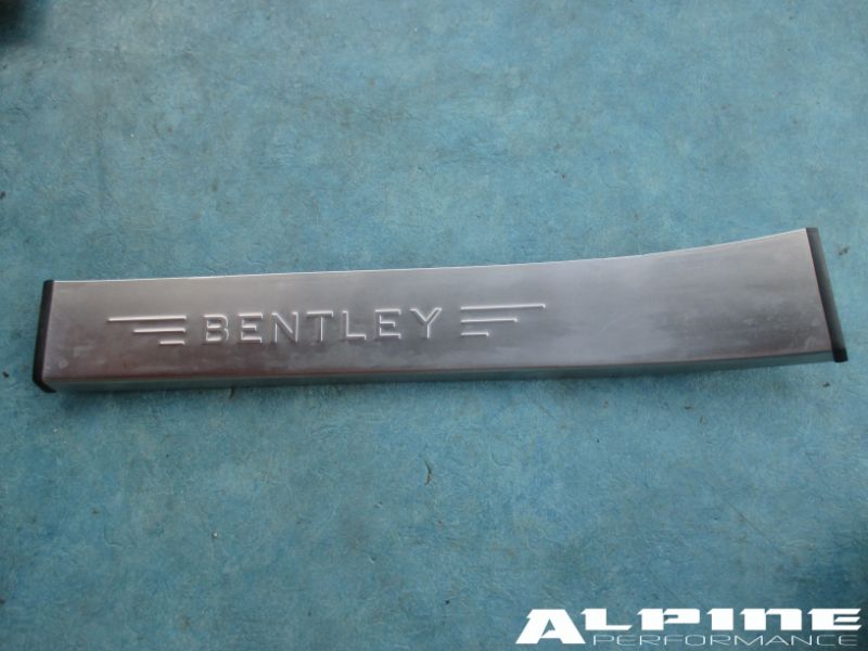 Bentley Continental Flying Spur left rear door sill trim emblem plate #2