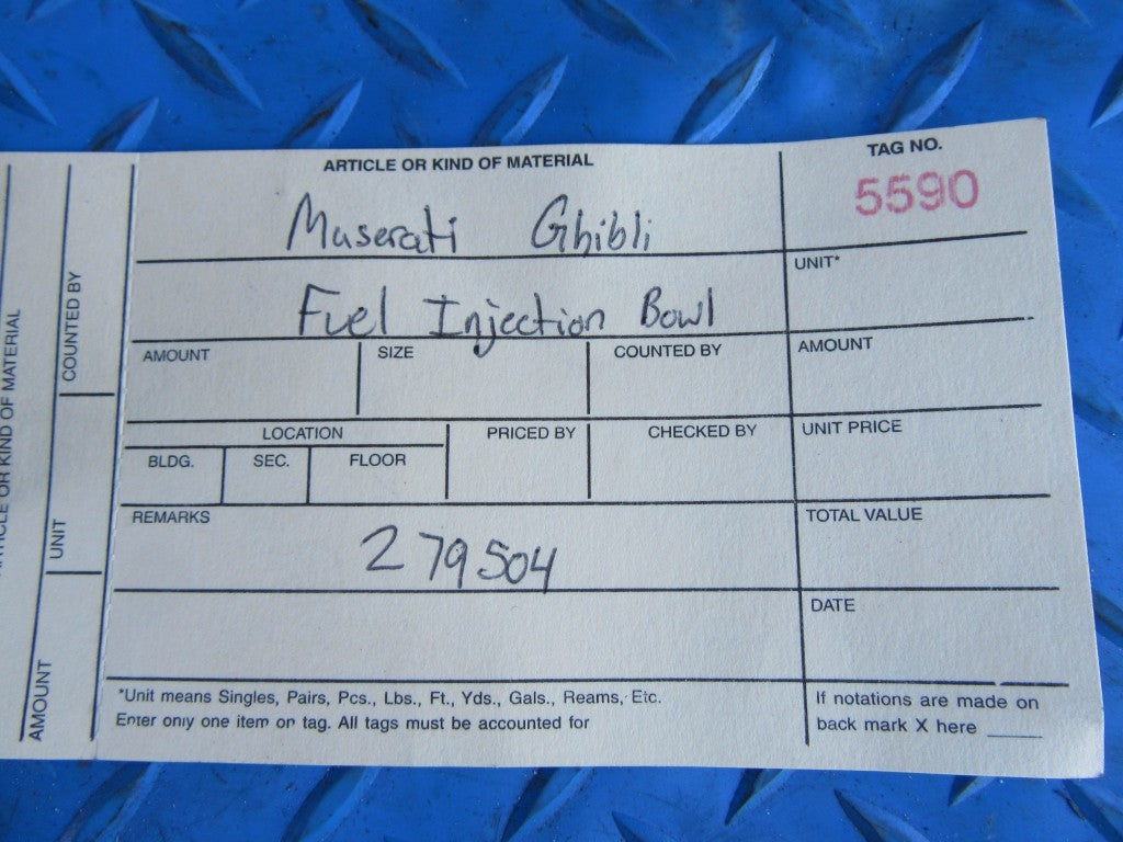 Maserati Ghibli fuel injection bowl #5590
