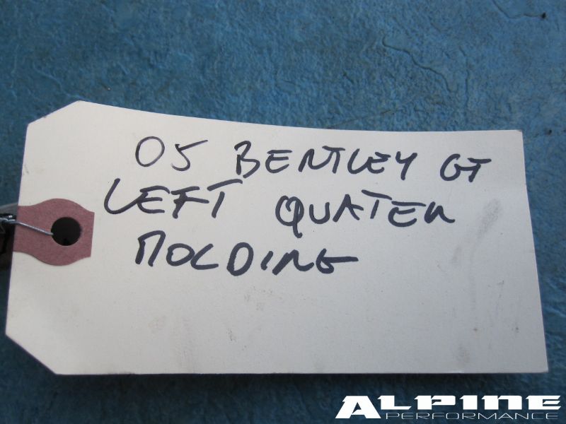 Bentley continental GT left quarter panel glass chrome molding