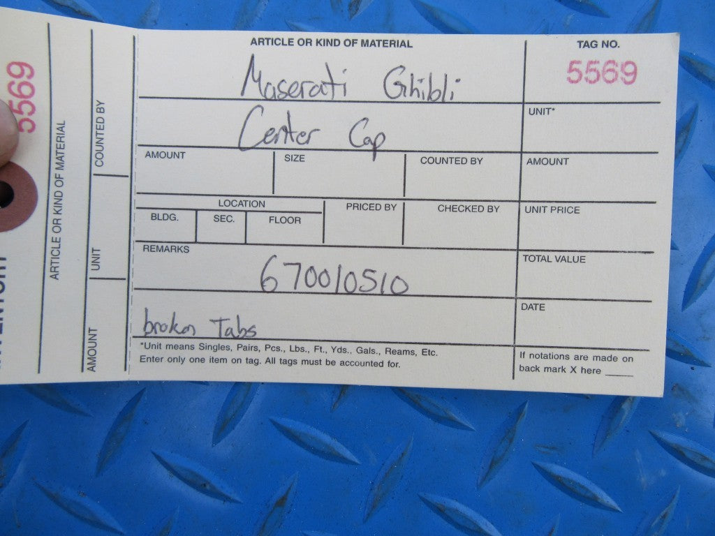 Maserati Ghibli center cap #5569