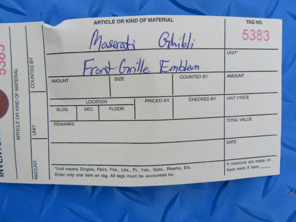 Maserati Ghibli front grille emblem #5383