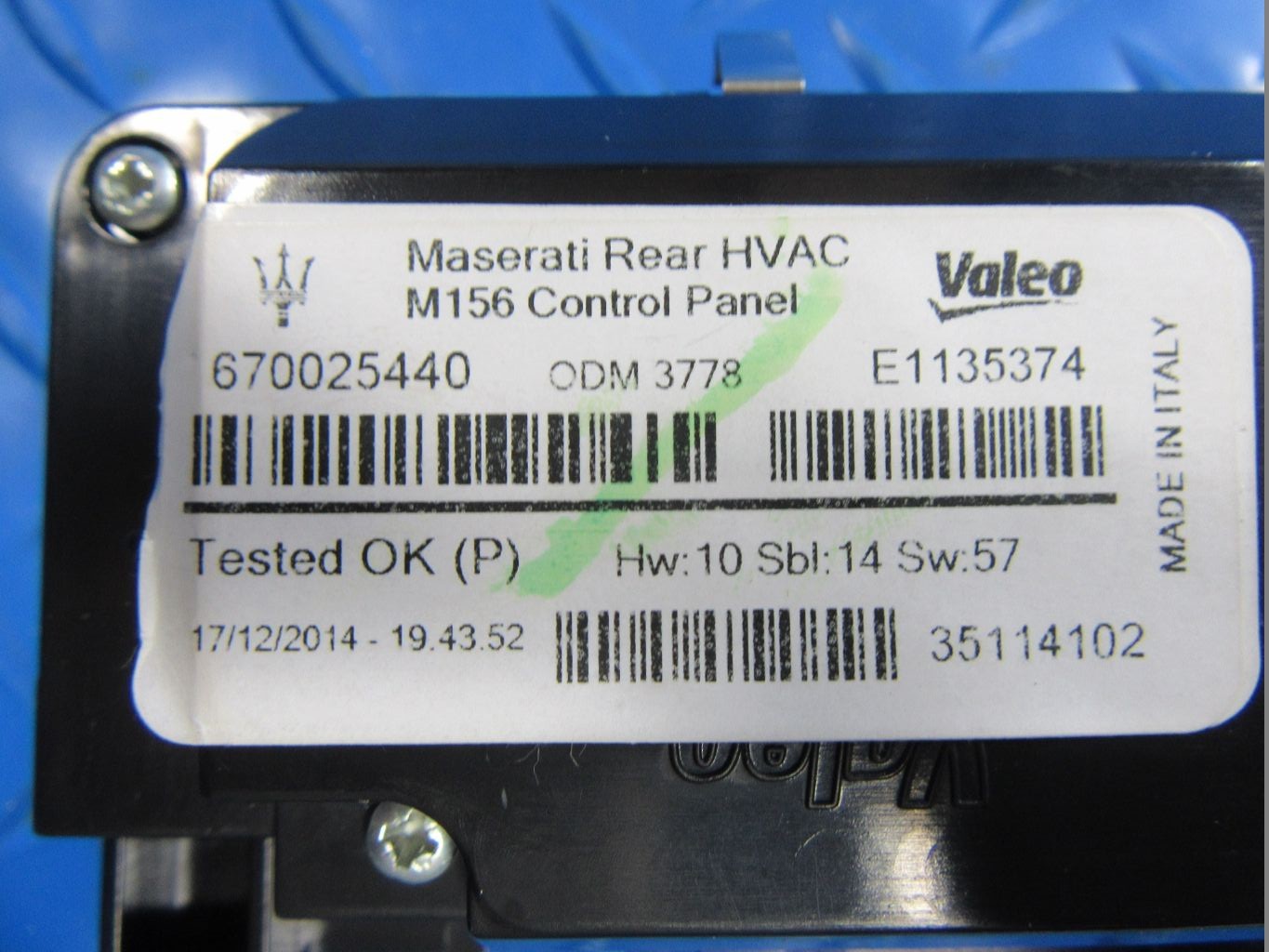 Sale! OEM factory Maserati Quattroporte rear AC heater temperature ...