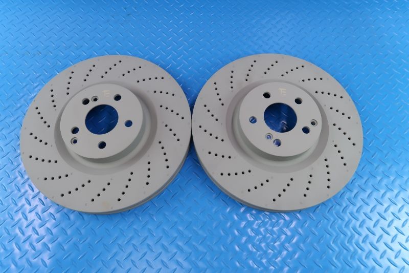 Mercedes C63 Amg front brake disc rotors 2pcs TopEuro #12125