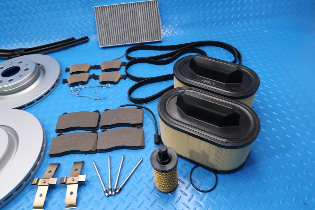 Maserati Ghibli brake pads rotors filter belt service kit TopEuro #9304