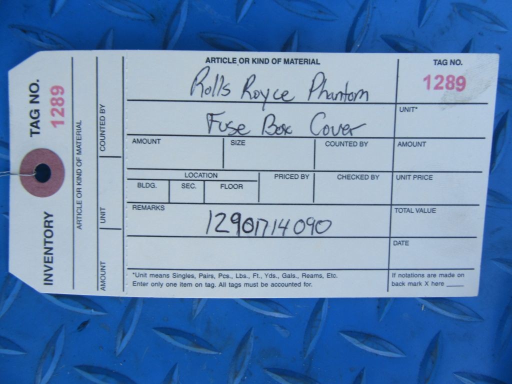 Rolls Royce Phantom engine fuse box cover #1289