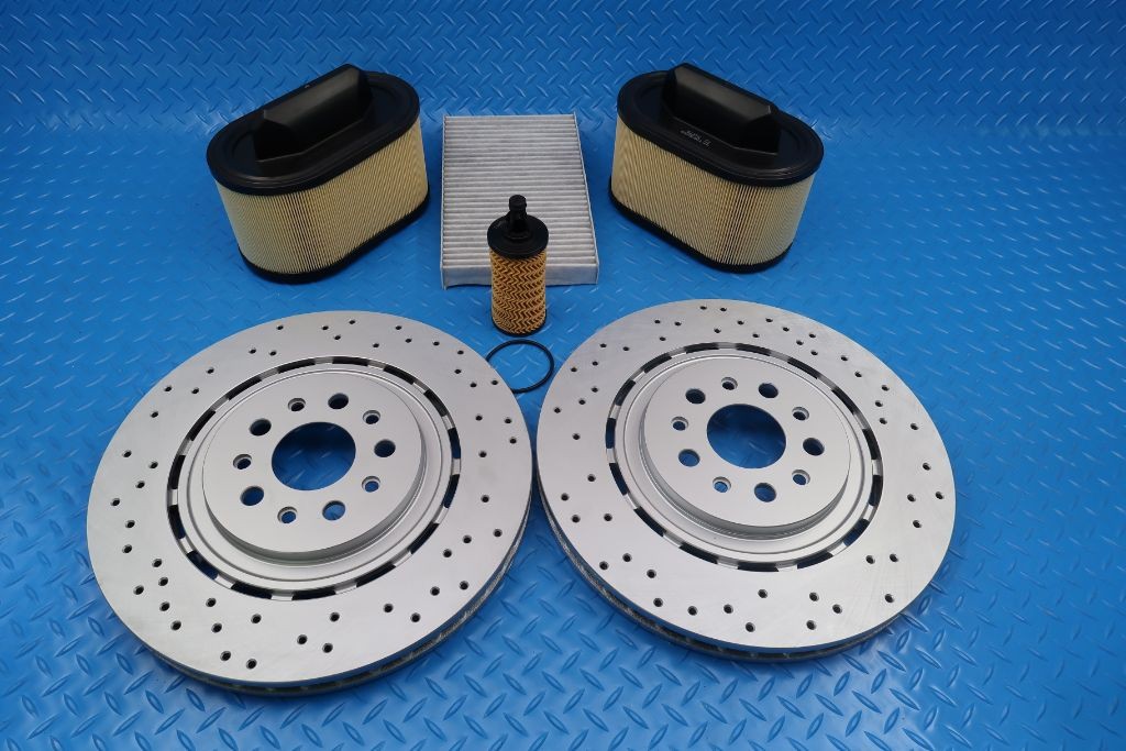 Maserati Ghibli Quattroporte front brake rotors filters service kit #9284