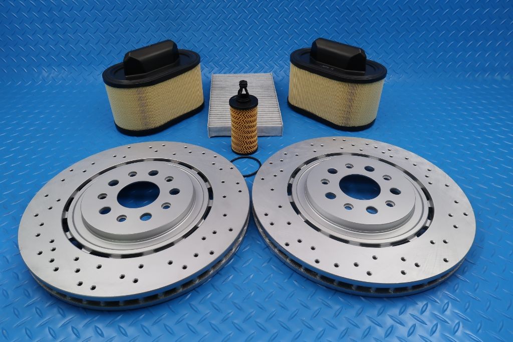 Maserati Ghibli Quattroporte front brake rotors filters service kit #9284