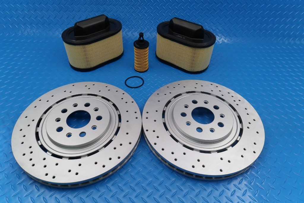 Maserati Ghibli Quattroporte front brake rotors filters service kit #9285