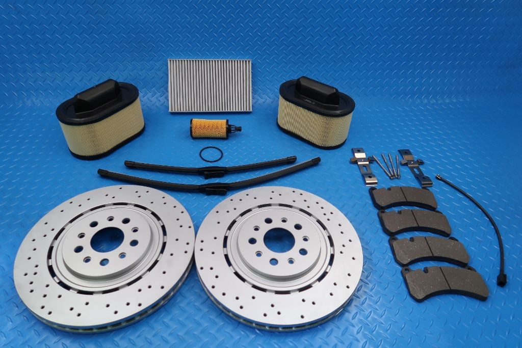 Maserati Ghibli Quattroporte front brake pads rotors filters service kit #9279