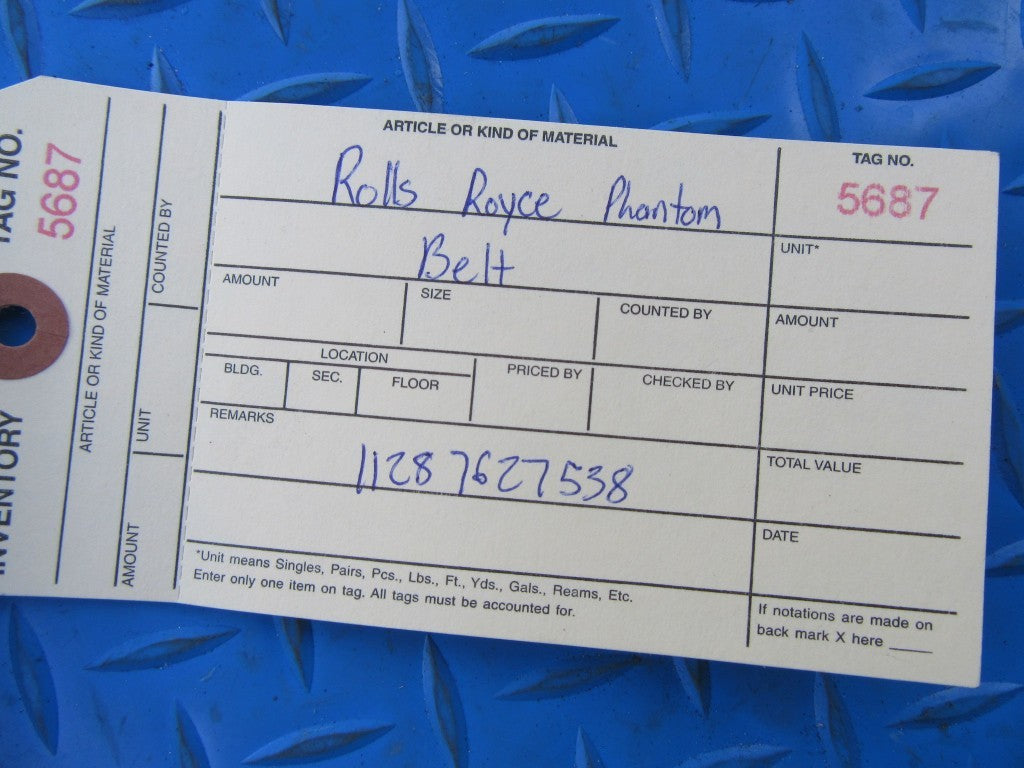 Rolls Royce Phantom ac power steering belt v-belt #5687