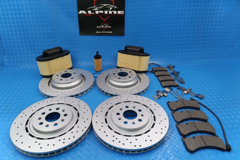 Maserati Ghibli Quattroporte brake pads rotors filters service kit #9272 14-16