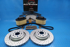 Maserati Ghibli Quattroporte rear brake pads rotors filters belt service kit #9903