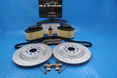 Maserati Ghibli Quattroporte rear brake pads rotors filters belt service kit #9324 17-23