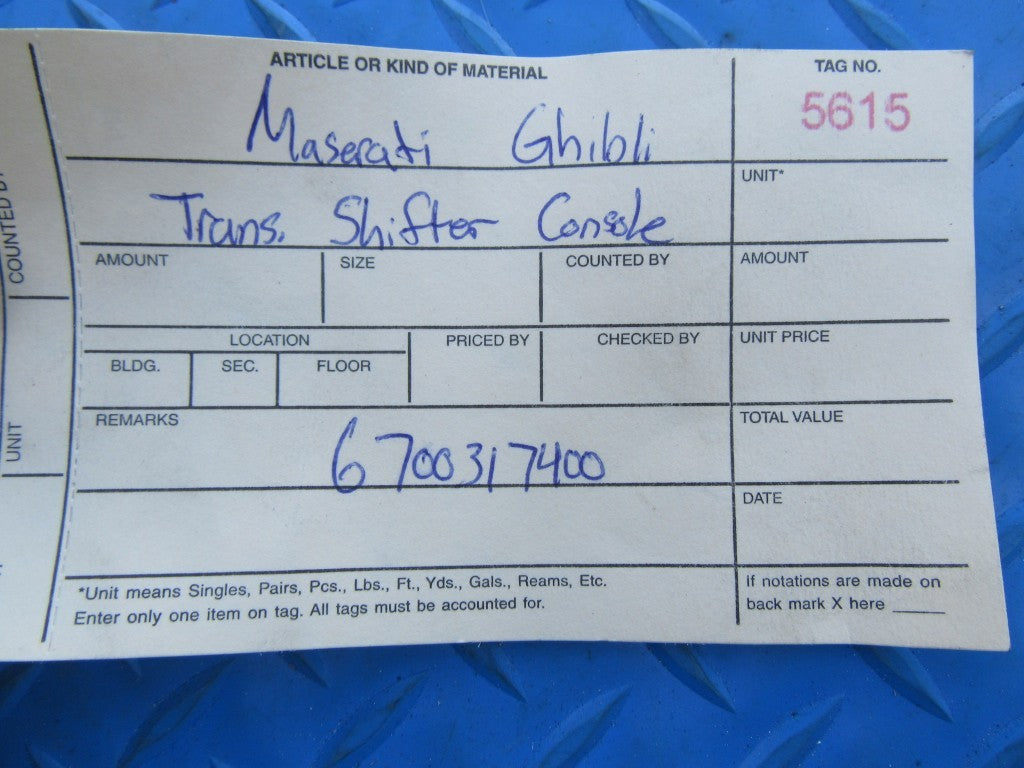 Maserati Ghibli transmission shifter console #5615