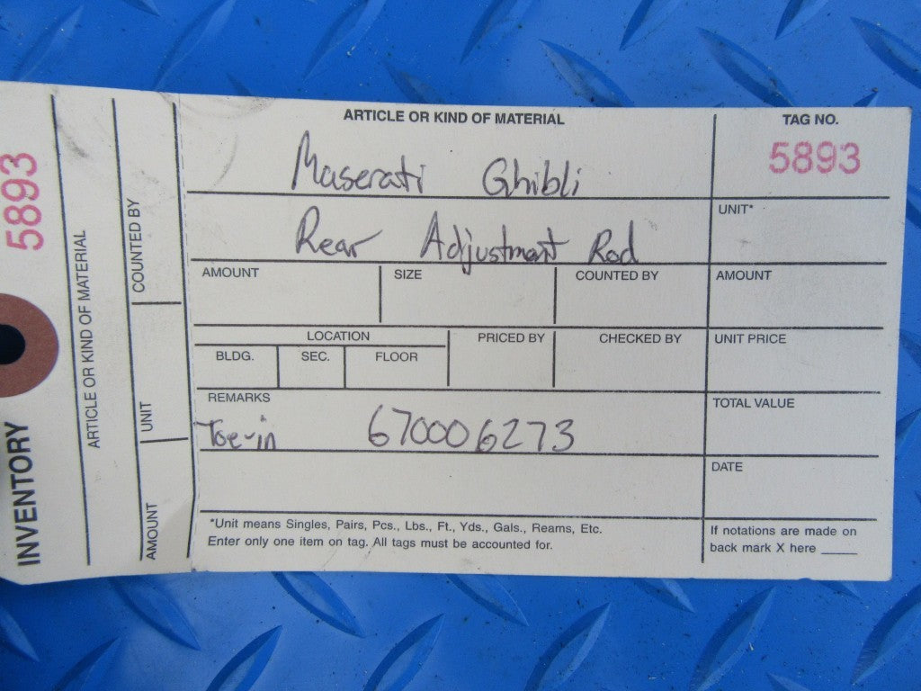 Maserati Ghibli rear toe in adjustment rod #5893