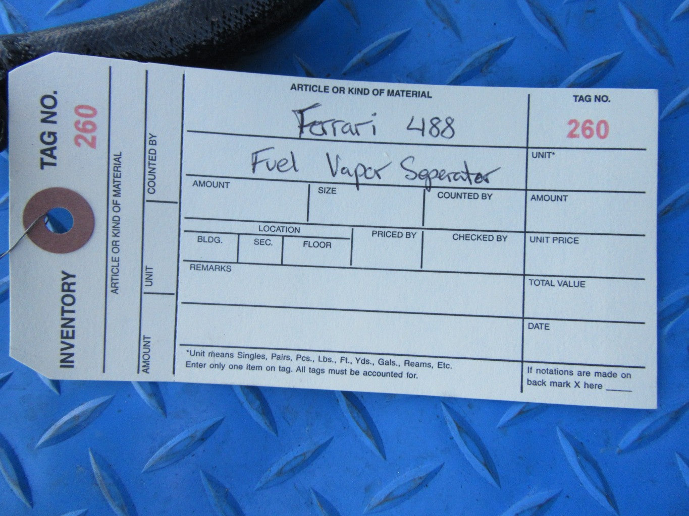 Ferrari 488 GTB Spider fuel vapour vapor separator #0260