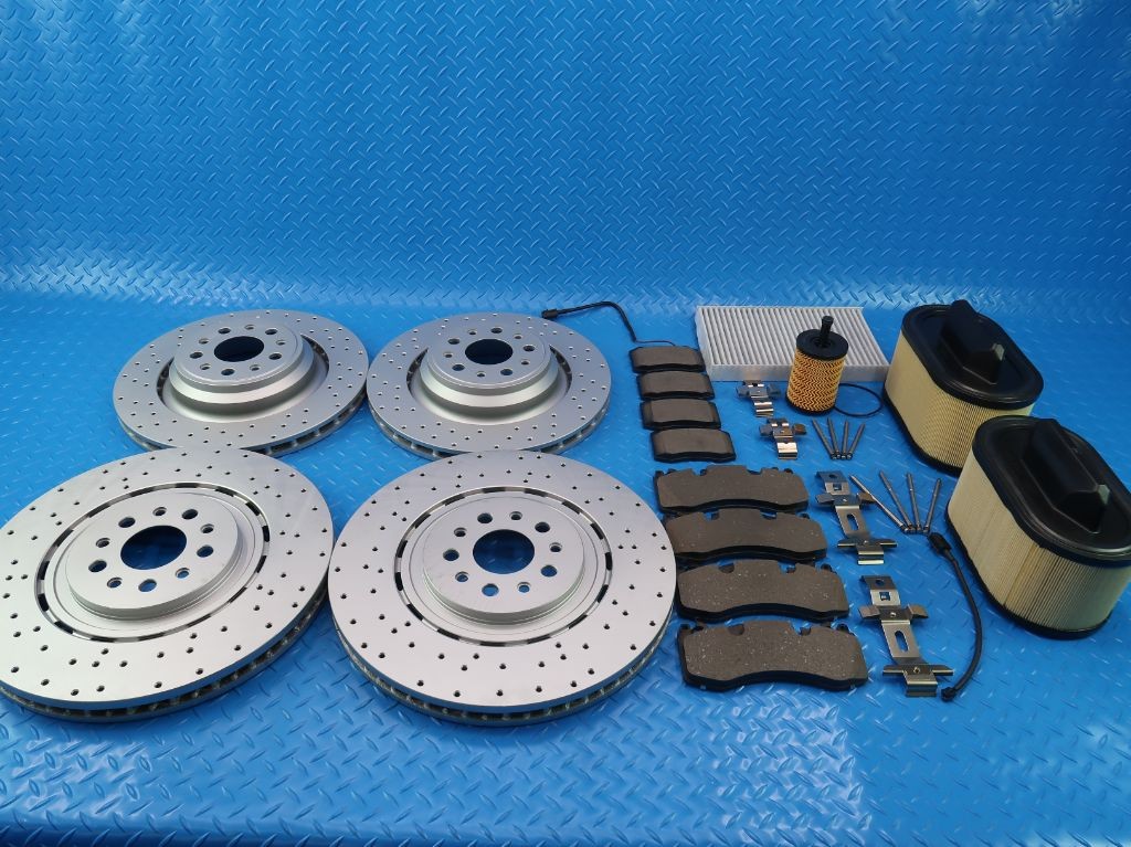 Maserati Quattroporte GTS front rear brake pads & rotors TopEuro #9803