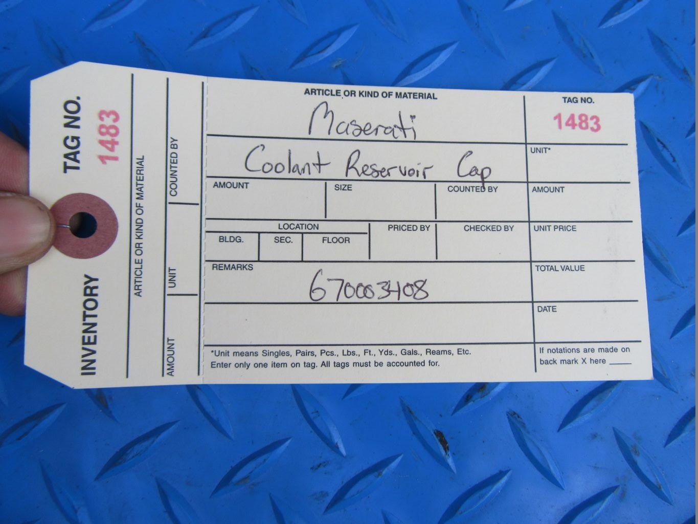 Maserati Ghibli Quattroporte Levante coolant reservoir tank cap #1483