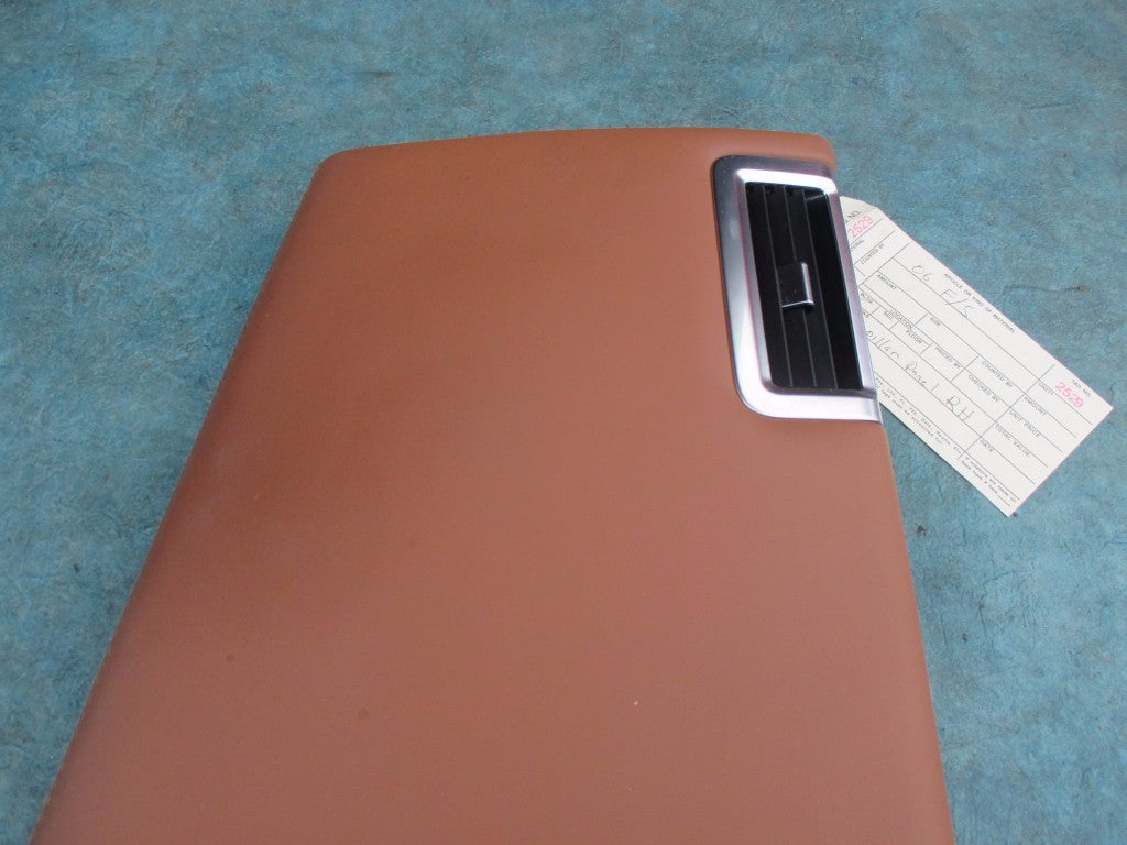 Bentley Flying Spur right B pillar lower panel cover trim brown #2529