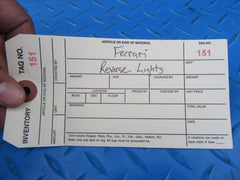 Ferrari 348 360 430 456 GTA 550 599 GTO 612 Scaglietti license plate light #0151